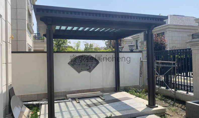 智能铝合金凉亭安装 庭院铝艺休闲亭 支持来图定制款式